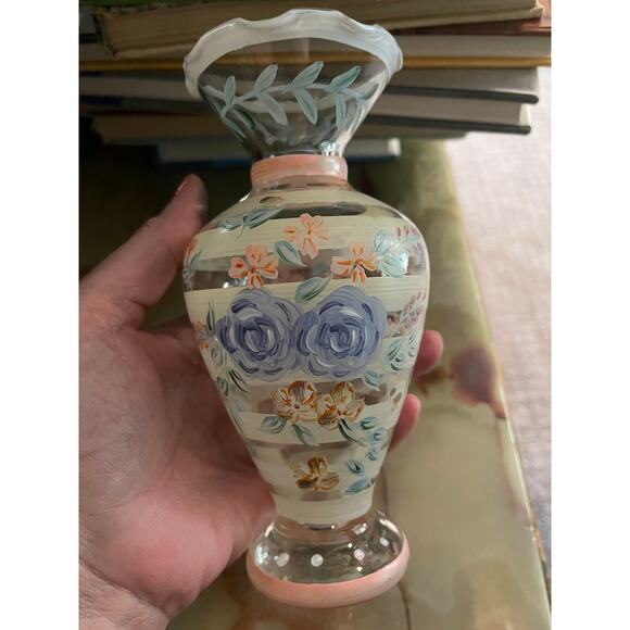 Vintage Tracy Porter Hand Painted Floral Rose Pastel Springtime Evelyn Vase - Picture 2 of 14